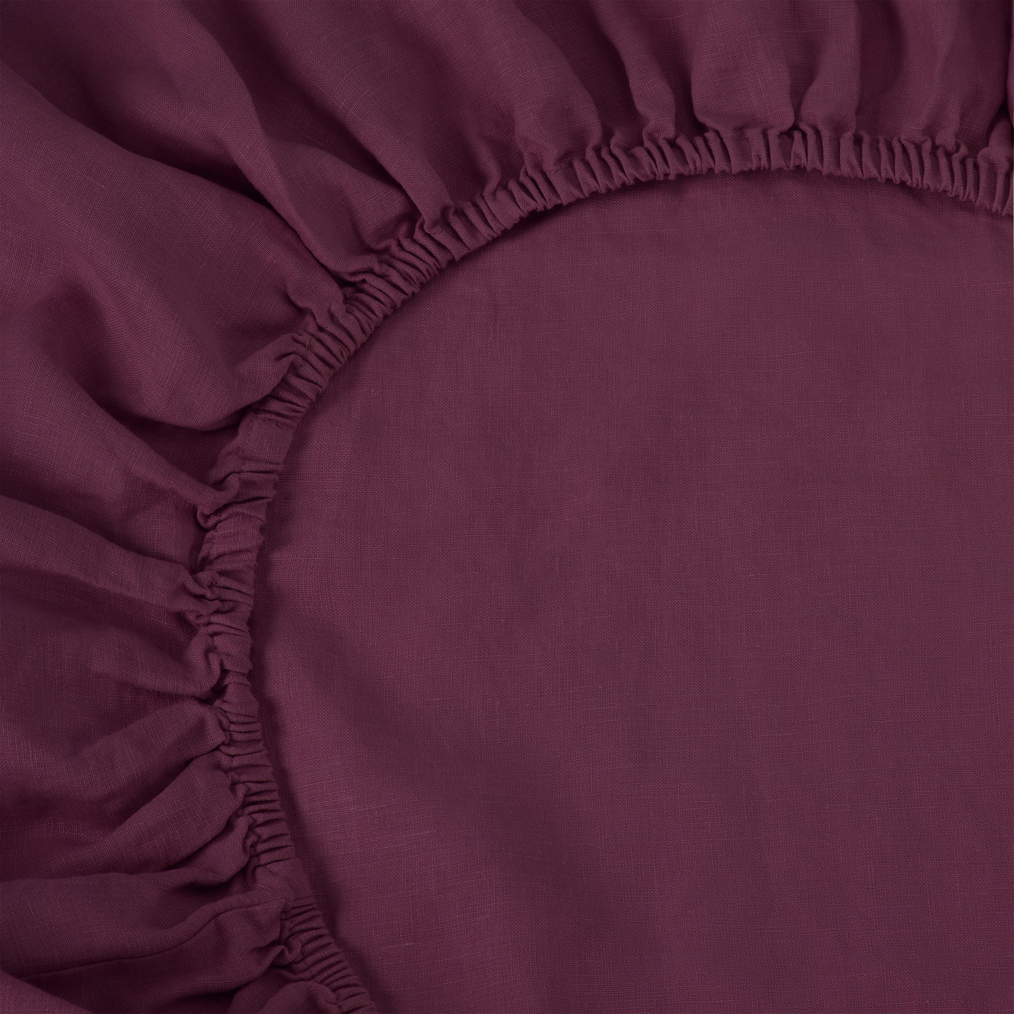 Kalono Linen Blend Fitted Sheet – Berry - Image 2
