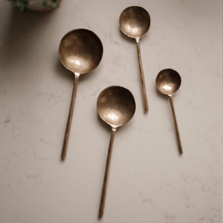 Kalono Measuring Spoons Set of 4 – Forged Brass