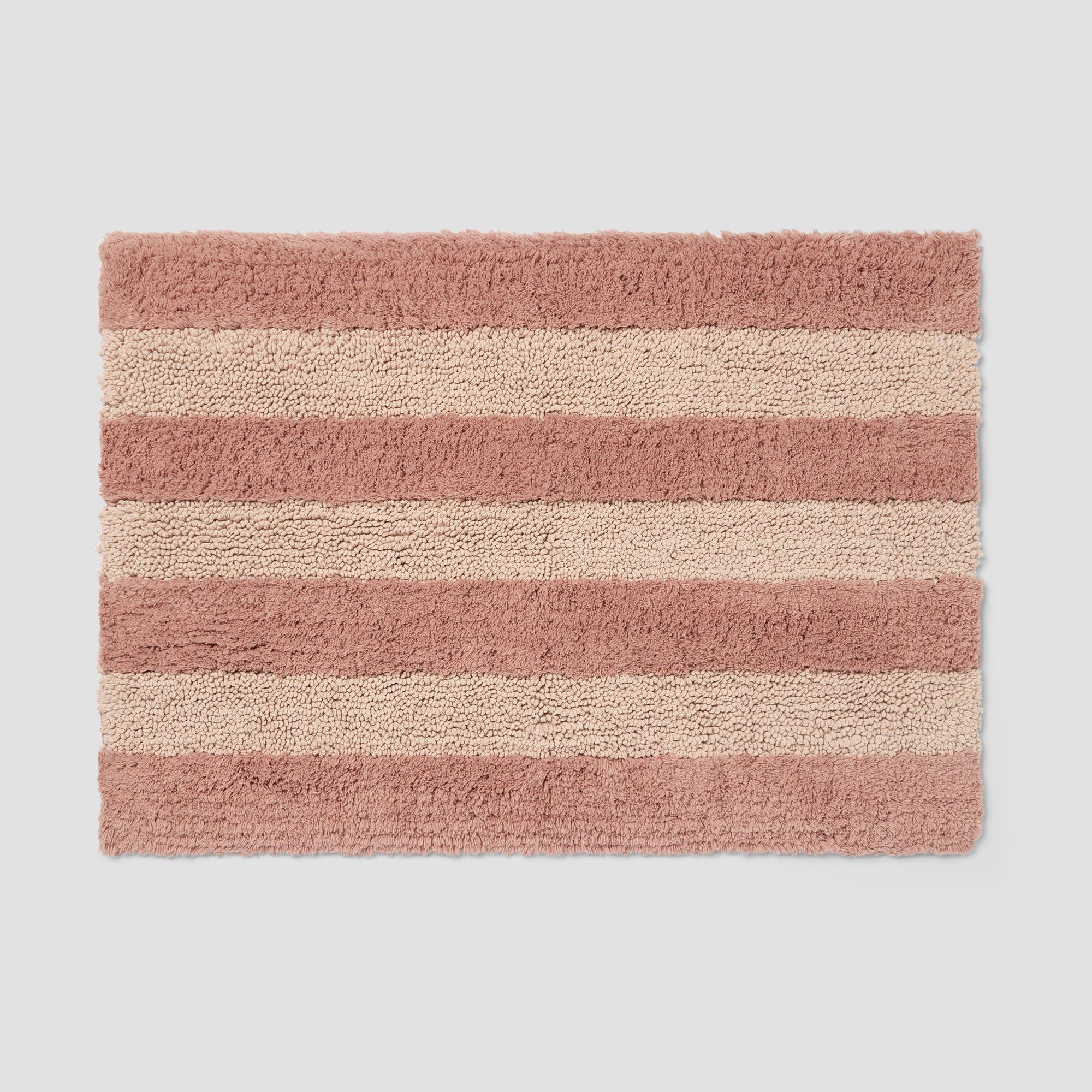 Kalono Cotton Bath Mat – Sand Shell Pembroke Stripe - Image 2