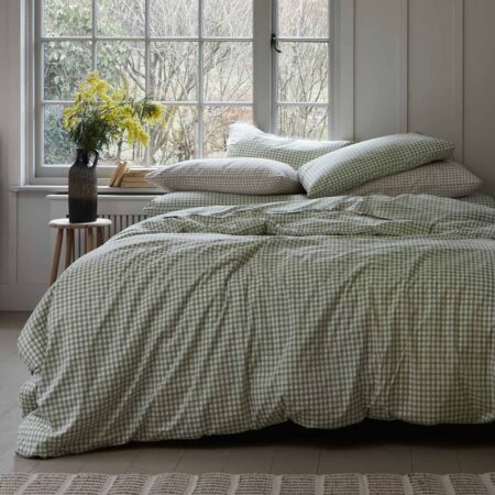 Kalono Cotton Duvet Cover – Pear Small Gingham