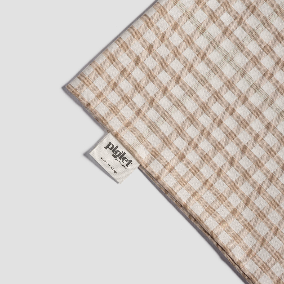 Kalono Kids Cotton Bedding Set – Café au Lait Gingham - Image 5